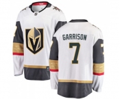 Youth Vegas Golden Knights #7 Jason Garrison Authentic White Away Fanatics Branded Breakaway NHL Jersey