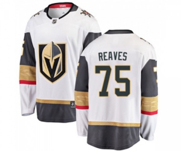 Youth Vegas Golden Knights #75 Ryan Reaves Authentic White Away Fanatics Branded Breakaway NHL Jersey