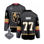 Youth Vegas Golden Knights #77 Brad Hunt Authentic Black Home Fanatics Branded Breakaway 2018 Stanley Cup Final NHL Jersey