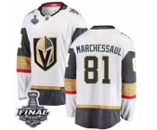 Youth Vegas Golden Knights #81 Jonathan Marchessault Authentic White Away Fanatics Branded Breakaway 2018 Stanley Cup Final NHL Jersey