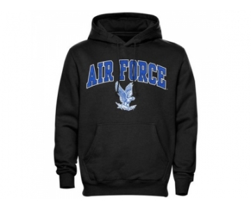 Air Force Falcons Midsize Arch Pullover Hoodie Black