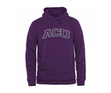 Abilene Christian University Wildcats Arch Name Pullover Hoodie Purple