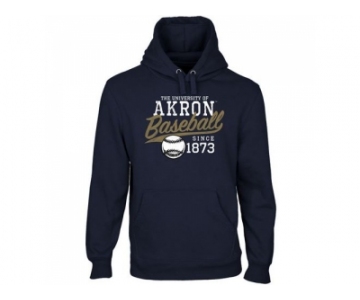 Akron Zips Ballpark Pullover Hoodie Navy Blue