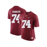 2016 Alabama Crimson Tide Cam Robinson #74 College Football Limited Jersey - Crimson