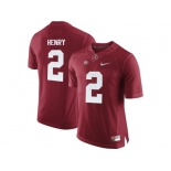 2016 Alabama Crimson Tide Derrick Henry #2 College Football Limited Jersey - Crimson