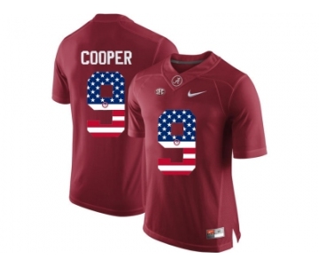 2016 US Flag Fashion Alabama Crimson Tide Amari Cooper #9 College Football Limited Jersey - Crimson