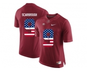 2016 US Flag Fashion Alabama Crimson Tide Bo Scarbrough #9 College Football Limited Jersey - Crimson