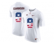 2016 US Flag Fashion Alabama Crimson Tide Bo Scarbrough #9 College Football Limited Jersey - White