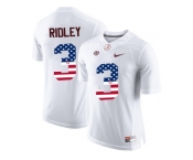 2016 US Flag Fashion Alabama Crimson Tide Calvin Ridley #3 College Football Limited Jersey - White