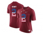 2016 US Flag Fashion Alabama Crimson Tide Derrick Henry #2 College Football Limited Jersey - Crimson