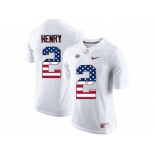 2016 US Flag Fashion Alabama Crimson Tide Derrick Henry #2 College Football Limited Jersey - White