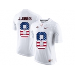 2016 US Flag Fashion Alabama Crimson Tide Julio Jones #8 College Football Limited Jersey - White