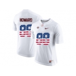 2016 US Flag Fashion Alabama Crimson Tide O.J Howard #88 College Football Limited Jersey - White