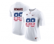 2016 US Flag Fashion Alabama Crimson Tide O.J Howard #88 College Football Limited Jersey - White