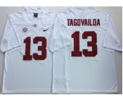 Alabama Crimson Tide #13 Tua Tagovailoa White Nike College Football Jersey