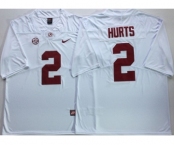 Alabama Crimson Tide #2 Jalen Hurts White Nike College Football Jersey