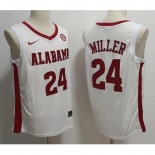 Alabama Crimson Tide #24 Brandon Miller White Stitched NCAA Jersey