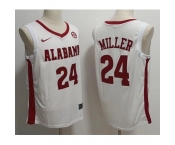 Alabama Crimson Tide #24 Brandon Miller White Stitched NCAA Jersey