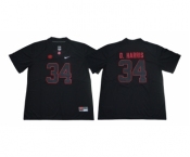 Alabama Crimson Tide #34 Damien Harris Black Nike College Football Jersey