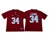 Alabama Crimson Tide #34 Damien Harris Red Nike College Football Jersey