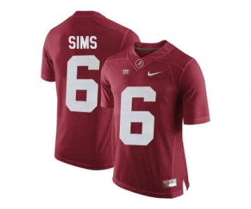 Alabama Crimson Tide Blake Sims #6 College Football Diamond Quest Jerseys - Crimson