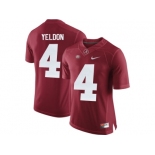 Alabama Crimson Tide T.J Yeldon #4 College Football Diamond Quest Jerseys - Crimson