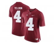 Alabama Crimson Tide T.J Yeldon #4 College Football Diamond Quest Jerseys - Crimson