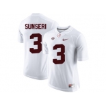 Alabama Crimson Tide Vinnie Sunseri #3 College Football Limited Jerseys - White