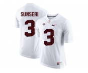 Alabama Crimson Tide Vinnie Sunseri #3 College Football Limited Jerseys - White