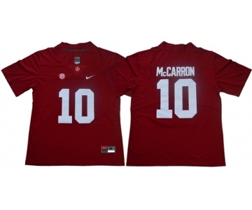 Crimson Tide #10 AJ McCarron Red Limited Stitched NCAA Jersey