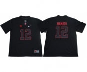 Crimson Tide #12 Joe Namath Blackout Limited Stitched NCAA Jersey