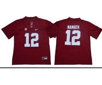 Crimson Tide #12 Joe Namath Red Limited Stitched NCAA Jersey