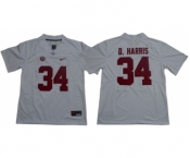 Crimson Tide #34 Damien Harris White Limited Stitched NCAA Jersey