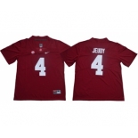 Crimson Tide #4 Jerry Jeudy Red Limited Stitched NCAA Jersey