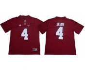 Crimson Tide #4 Jerry Jeudy Red Limited Stitched NCAA Jersey