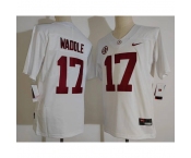 Men Alabama Crimson Tide #17 Jaylen Waddle White College Football Jersey