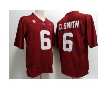 Men Alabama Crimson Tide #6 Devonta Smith Crimson F U S E Red College Football Jersey