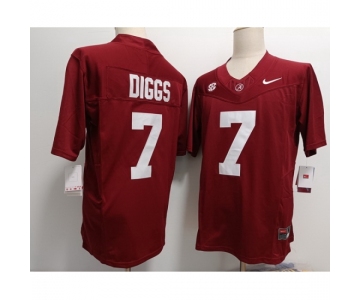 Men Alabama Crimson Tide #7 Trevon Diggs Red Throwback Stitched NCAA Jersey