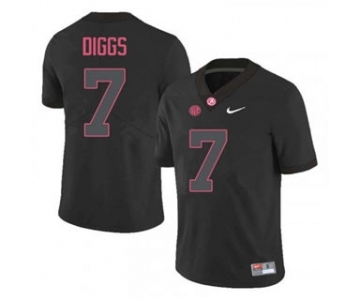 Men's Alabama Crimson Tide #7 Trevon Diggs Black 2019 College Football Jersey