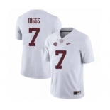 Men's Alabama Crimson Tide #7 Trevon Diggs White 2019 College Football Jersey