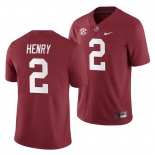 NCAA Alabama Crimson Tide #2 Derrick Henry Crimson Home History Player Jersey NCAA Football