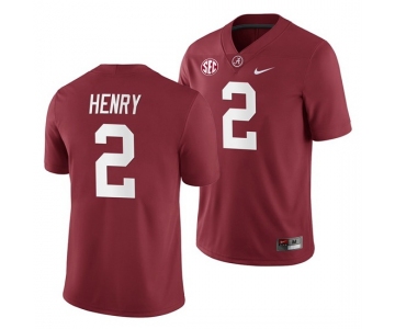 NCAA Alabama Crimson Tide #2 Derrick Henry Crimson Home History Player Jersey NCAA Football