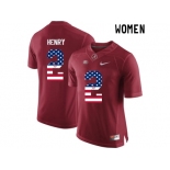 2016 US Flag Fashion Women Alabama Crimson Tide Jalen Hurts #2 College Football Limited Jerseys - Crimson