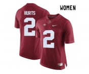 2016 Women Alabama Crimson Tide Jalen Hurts #2 College Football Limited Jerseys - Crimson