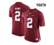 2015 Youth Alabama Crimson Tide Derrick Henry #2 College Football Limited Jersey - Crimson