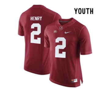 2015 Youth Alabama Crimson Tide Derrick Henry #2 College Football Limited Jersey - Crimson