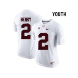 2015 Youth Alabama Crimson Tide Derrick Henry #2 College Football Limited Jersey - White