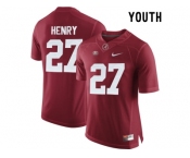 2015 Youth Alabama Crimson Tide Derrick Henry #27 College Football Diamond Quest Jersey - Crimson