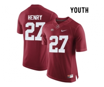 2015 Youth Alabama Crimson Tide Derrick Henry #27 College Football Diamond Quest Jersey - Crimson