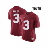 2016 Youth Alabama Crimson Tide Calvin Ridley #3 College Football Limited Jersey - Crimson